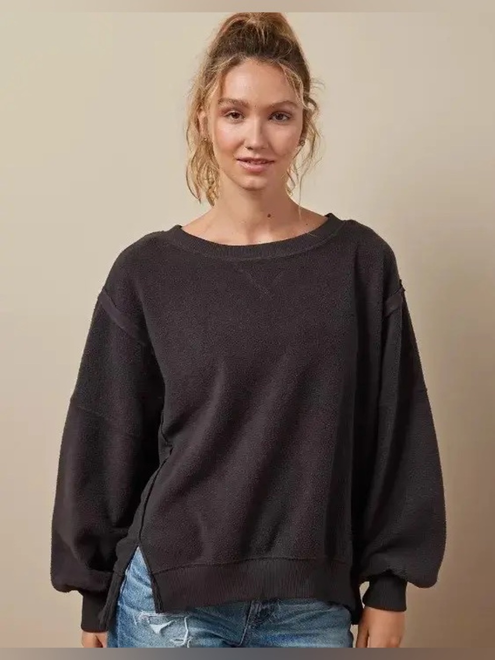 American Eagle big hug reversible fleece sweatshirt.